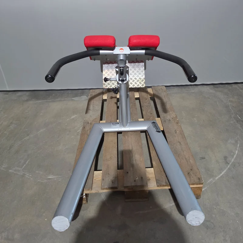 Teuwsen Hyperextension, Rückenstreckerbank, 45° verstellbar, Rahmenfarbe Silber, gebraucht - mit Gebrauchsspuren
