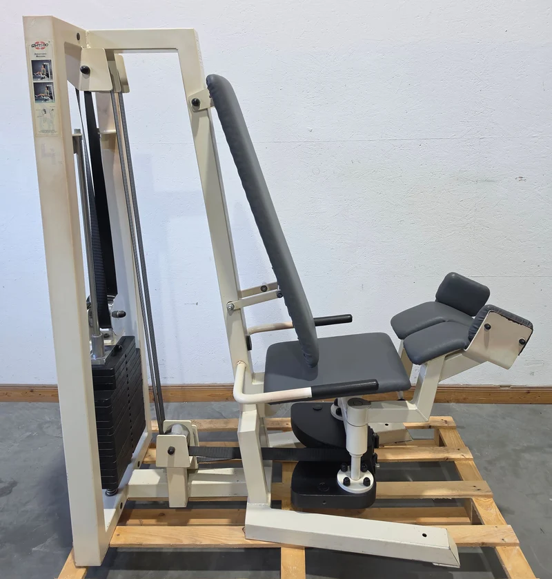 Gym80 - 2er Set = Abduktoren und Adduktorenmaschine, Oldschool Edition oder Classic Line, Hip Abduction und Hip Adduction Set, Rahmenfarbe Weiß, gebraucht mit Gebrauchsspuren