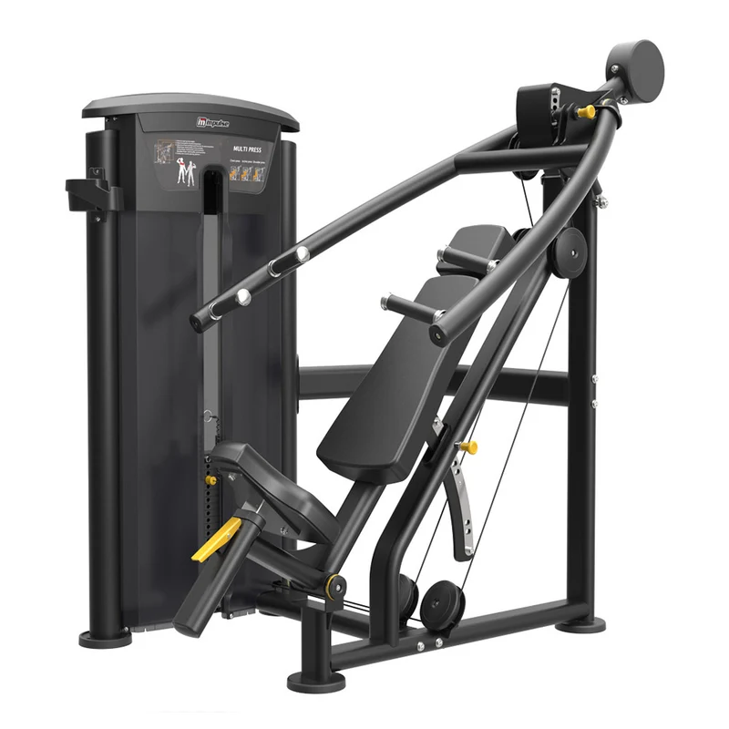 Impulse Fitness Bankdrücken, Schrägbankdrücken, Schulterpresse, 3 in 1 Kombimaschine, IT9529, Multi Press, 90kg Gewichtsblock, Black Edition