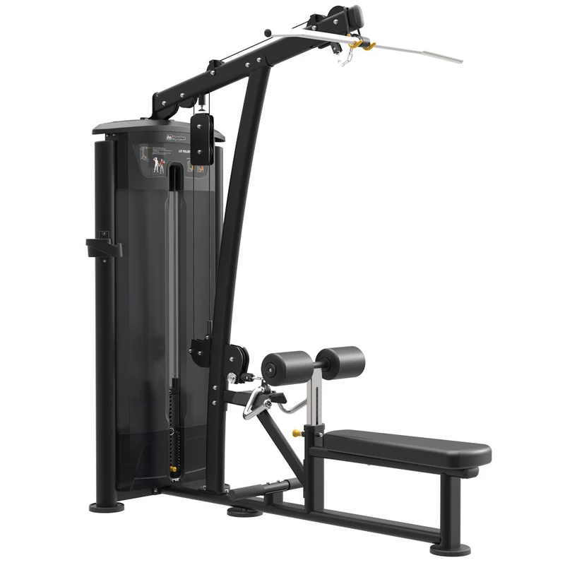 Impulse Fitness Latzug & Ruder Station, IT9522, Lat Pulldown with Middle Row, 90kg Gewichtsblock, Black Edition