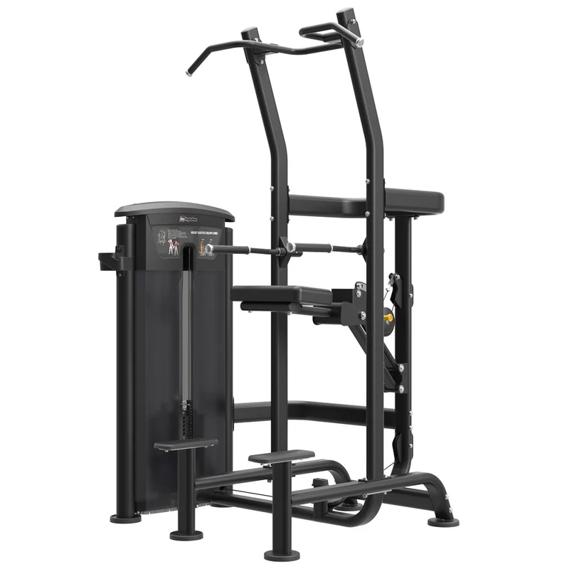 Impulse Fitness Dip Klimmzugmaschine mit Gewichtsunterstützung, IT9520, Chin/Dip Combo, 90kg Gewichtsblock, Black Edition