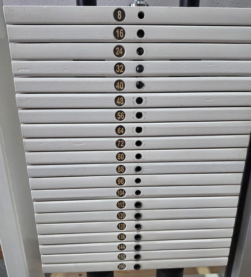 Kaphingst Rückenstrecker RA14, Hyperextension Kraftgerät, sehr variabel einstellbar, Lower Back Machine, Farbe Weiß, gebraucht - geprüfter Zustand mit Gebrauchsspuren