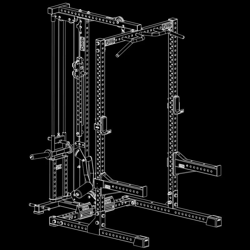ATX Half Rack HRX-780 mit Latzugstation - Plate Load