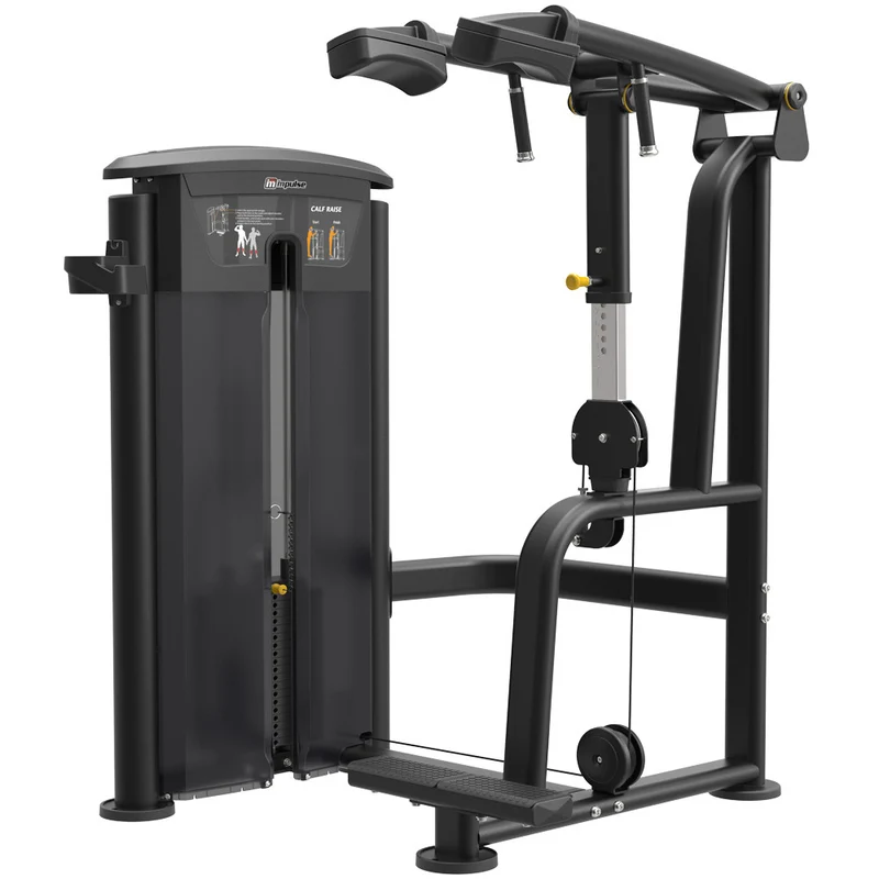 Impulse Fitness Wadenmaschine, IT9516, Calf Raise, 90kg Gewichtsblock, Black Edition