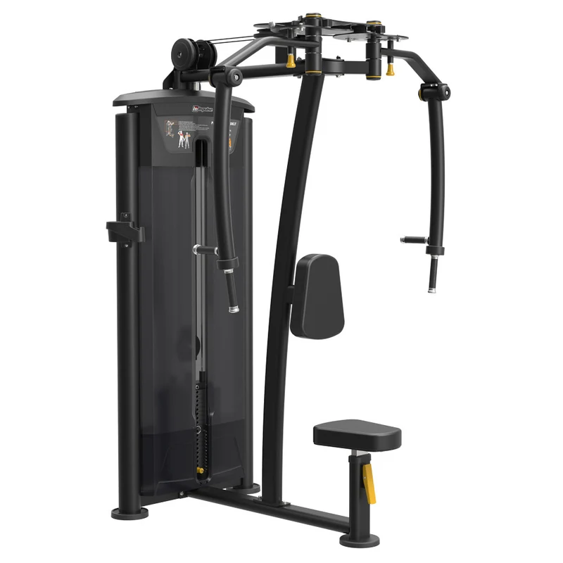 Impulse Fitness Butterfly und Butterfly Reverse, IT9515, Pec and Reverse Fly, 2 in 1 Kombimaschine, 90kg Gewichtsblock, Black Edition