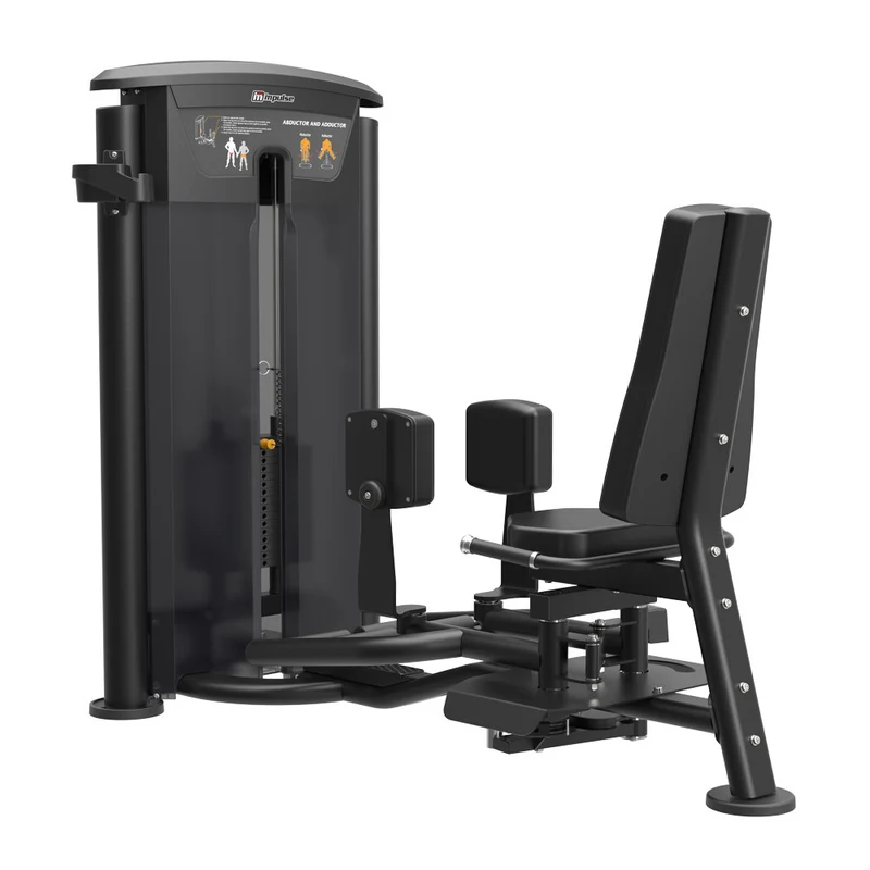 Impulse Fitness Adduktor/Abduktor IT9508, 2 in 1 Kombimaschine, 90kg Gewichtsblock, Black Edition