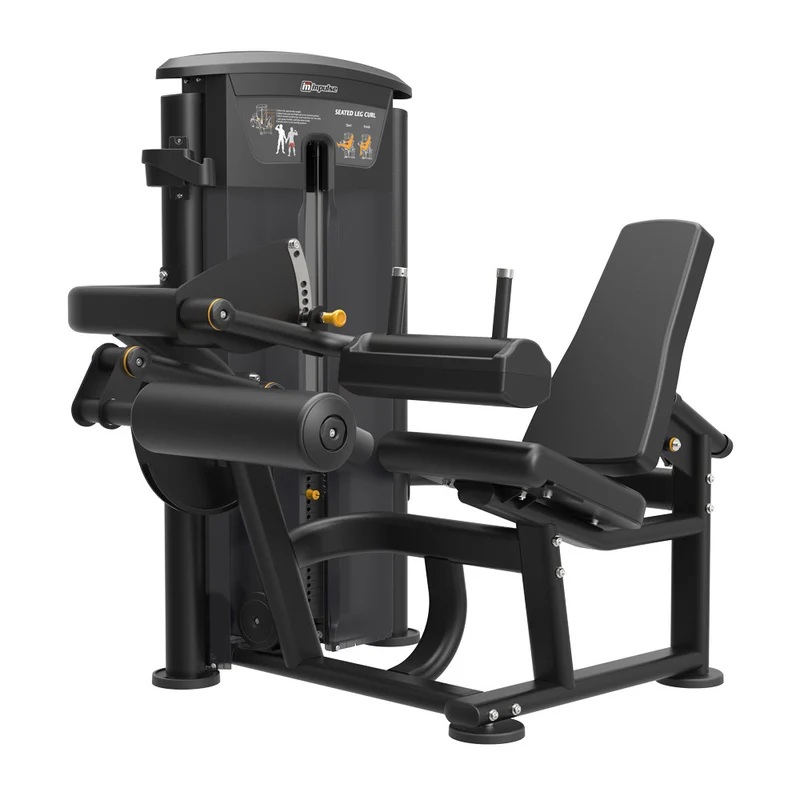 Impulse Fitness Beinbeuger sitzend IT9506 Seated Leg Curl, 90kg Gewichtsblock, Black Edition
