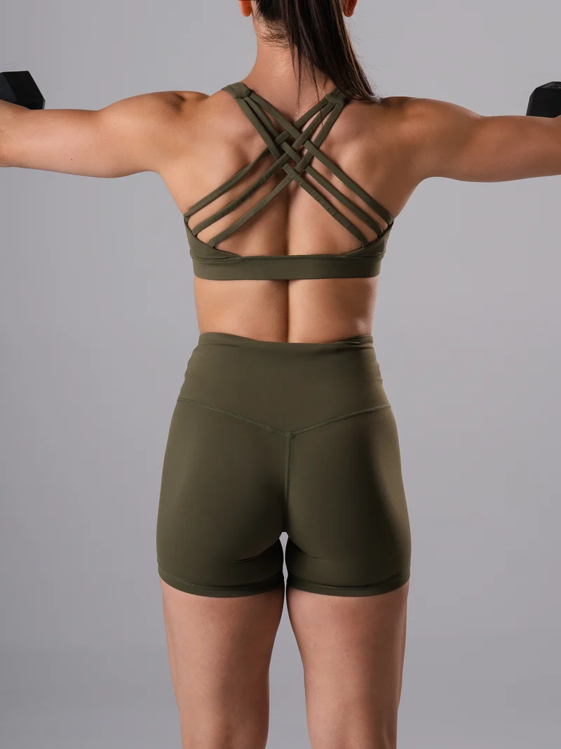 Power Form Short Tights | Olive Night