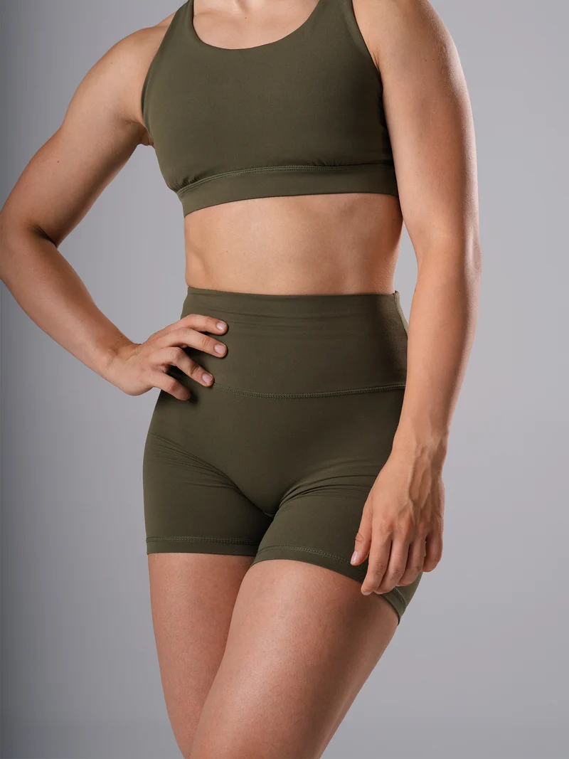 Power Form Short Tights | Olive Night