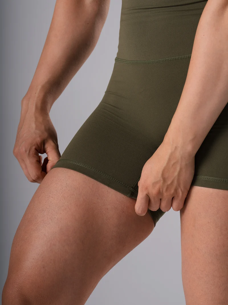 Power Form Short Tights | Olive Night