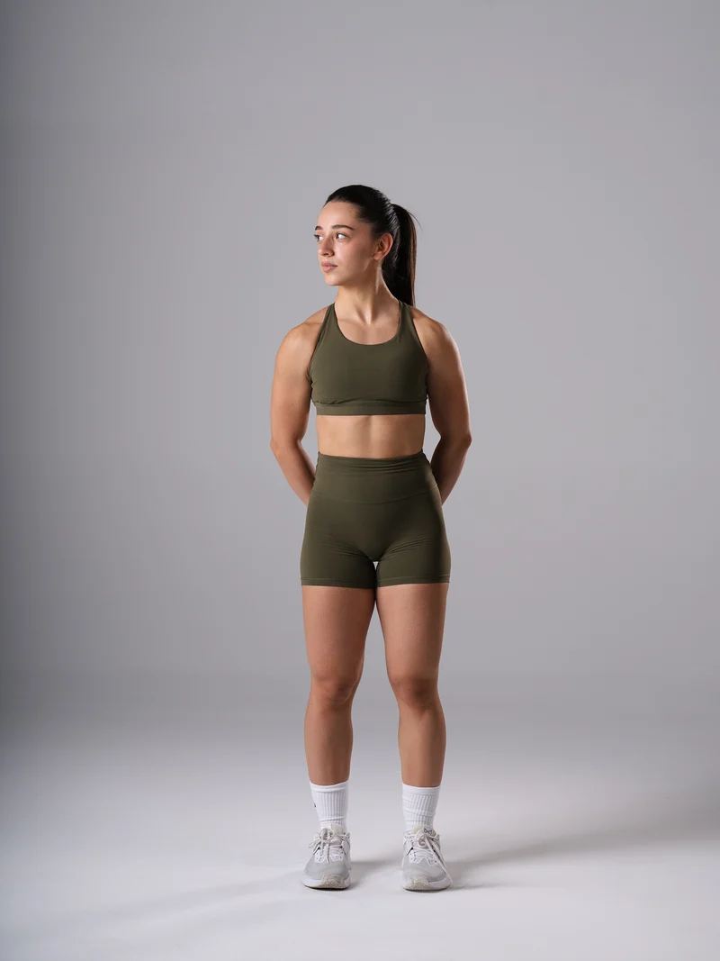 Power Form Short Tights | Olive Night