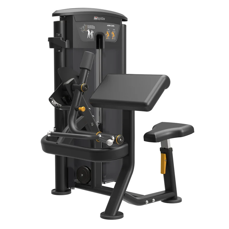 Impulse Fitness Bizepsmaschine IT9503 Arm Curl, 90kg Gewichtsblock, Black Edition