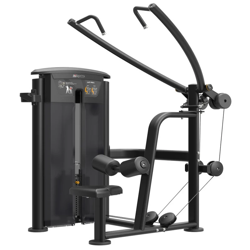 Impulse Fitness Latzug IT9502 Lat Pulldown, 90kg Gewichtsblock, Black Edition