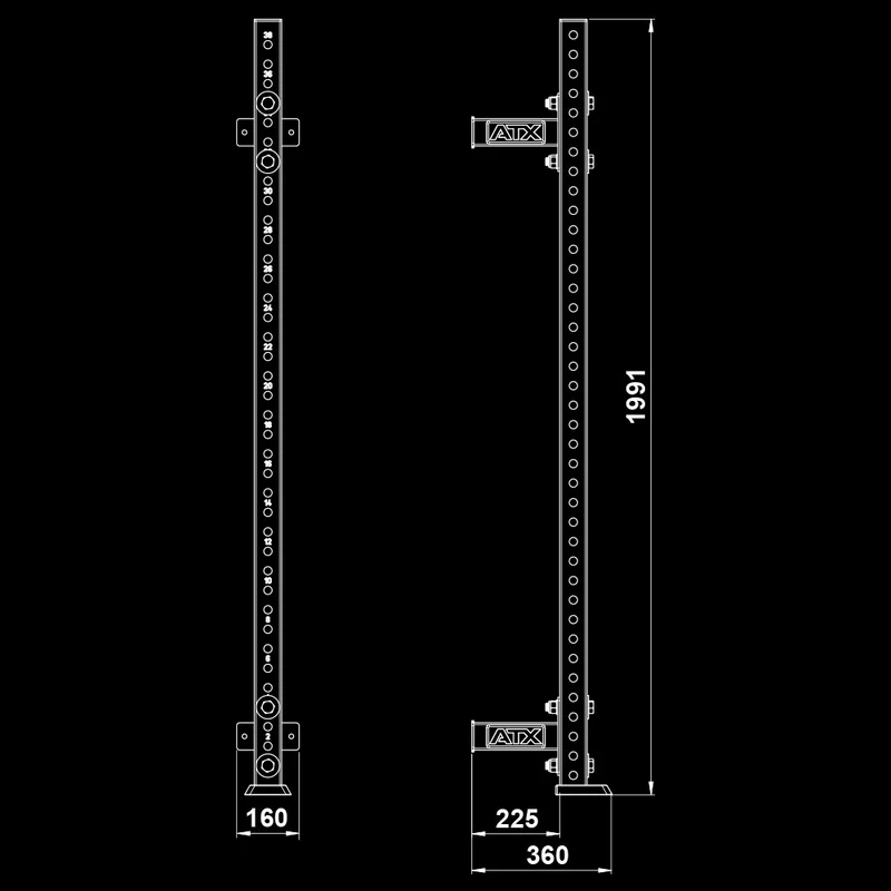 ATX Multi Upright / Trainings-Wandpfosten – für eine Vielzahl von Anbauoptionen