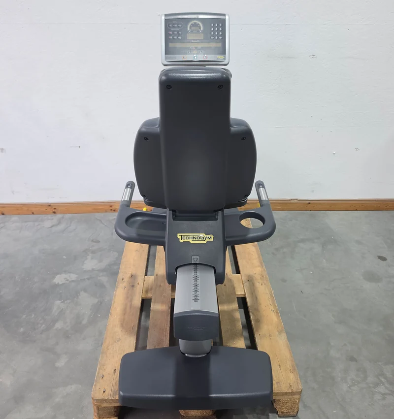 TechnoGym Recumbent Excite Line Recline 700, LED Display, normale Pedalarme, mit Handpuls, Polster Dunkelblau, gebraucht - überholter Zustand