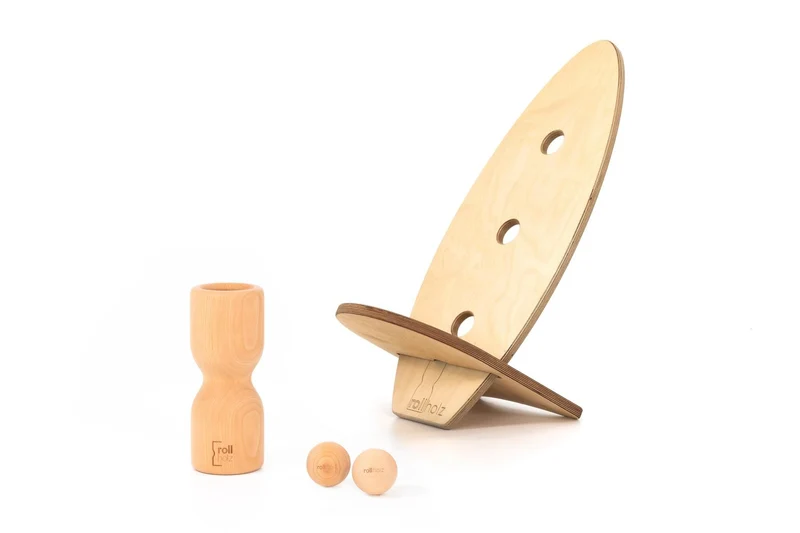 rollholz Balance Board Set klein