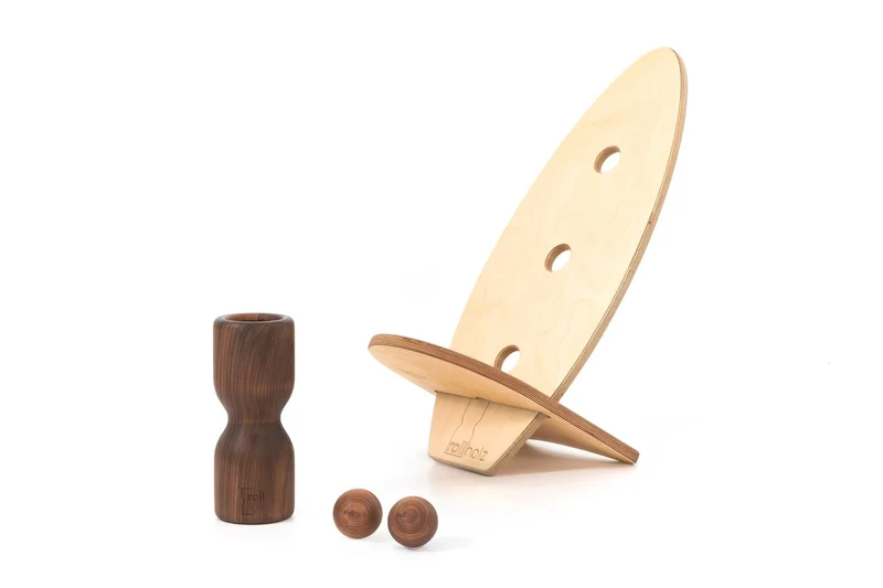 rollholz Balance Board Set klein