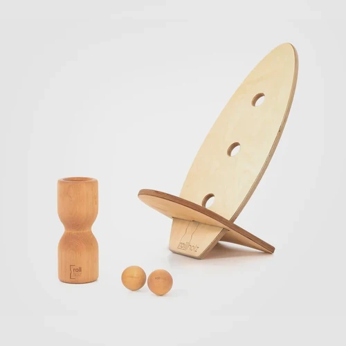 rollholz Balance Board Set klein