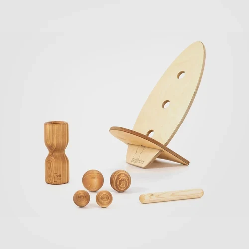 rollholz Balance Board Set groß