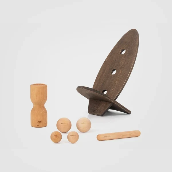 rollholz Balance Board Set groß