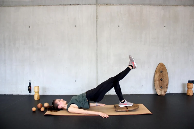 rollholz Balance Board für Gleichgewicht und Krafttraining