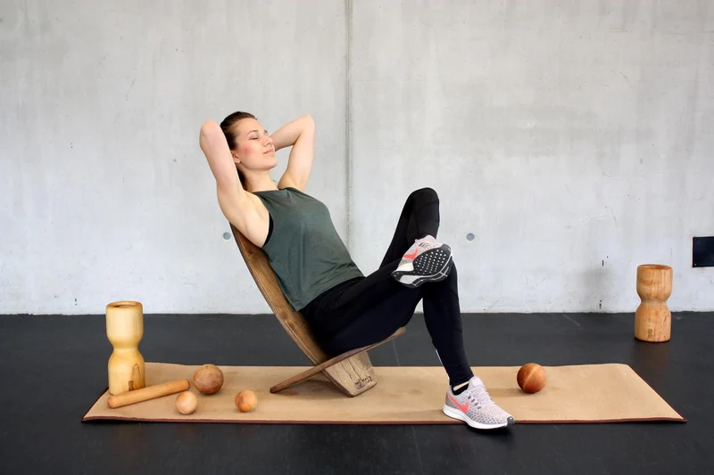 rollholz Balance Board für Gleichgewicht und Krafttraining