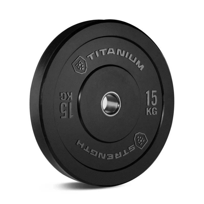 Titanium Strength Olympische Bumper Plate Schwarz