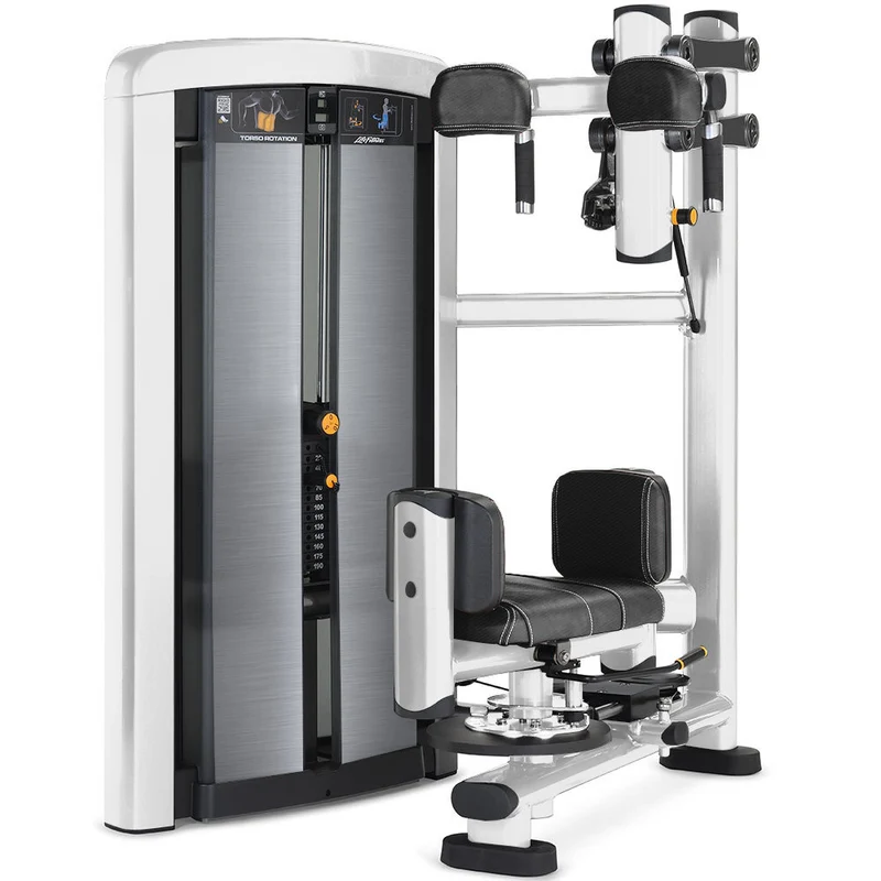 Life Fitness Torso Rotation, Insignia Series, Rotationsmaschine, seitliche Bauchmuskeln, Farbe Diamond White, Polster Carbon Fiber Black, Neuwertig