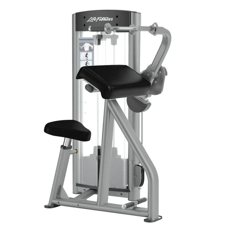 Life Fitness Trizepsmaschine horizontal, Triceps Extension, Optima Serie, Armstrecker, Rahmenfarbe Platinum Silber, Zustand NEU