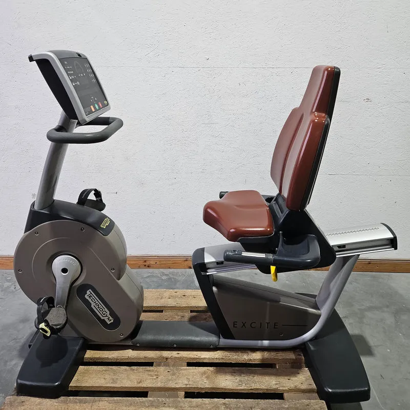 TechnoGym Recumbent Excite Line Recline 700, LED Display, mit Handpuls, Polster Rot-Braun, gebraucht - überholter Zustand