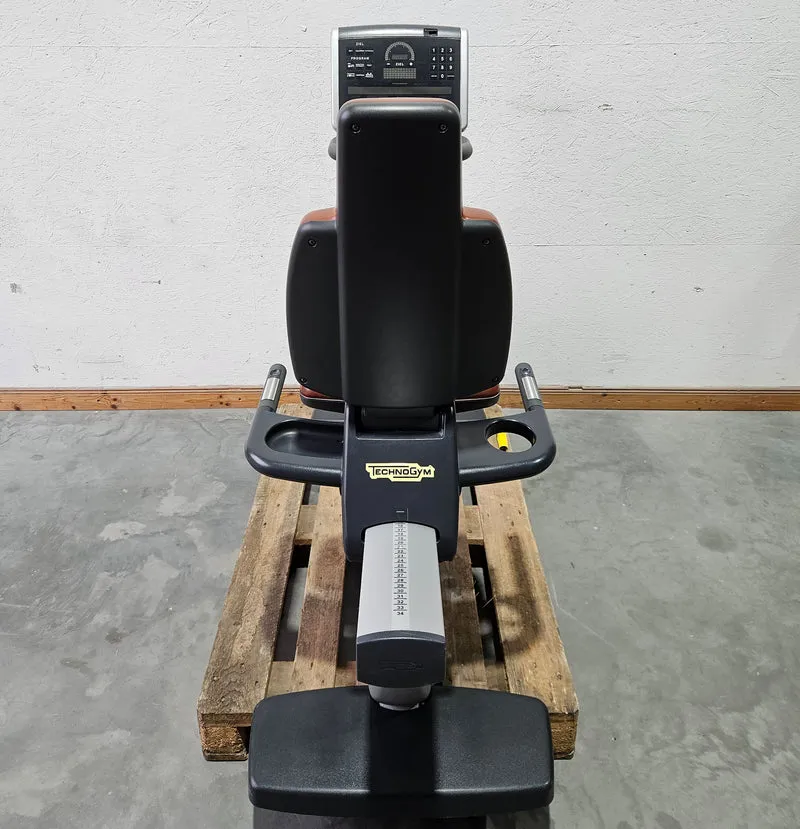 TechnoGym Recumbent Excite Line Recline 700, LED Display, mit Handpuls, Polster Rot-Braun, gebraucht - überholter Zustand