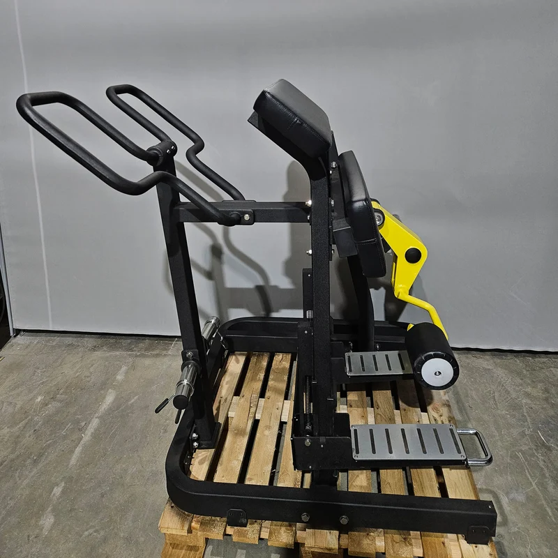 DankSport Beinbeuger stehend, Standing Leg Curl Plate loaded, Farbe Schwarz, gebraucht - überholter Zustand