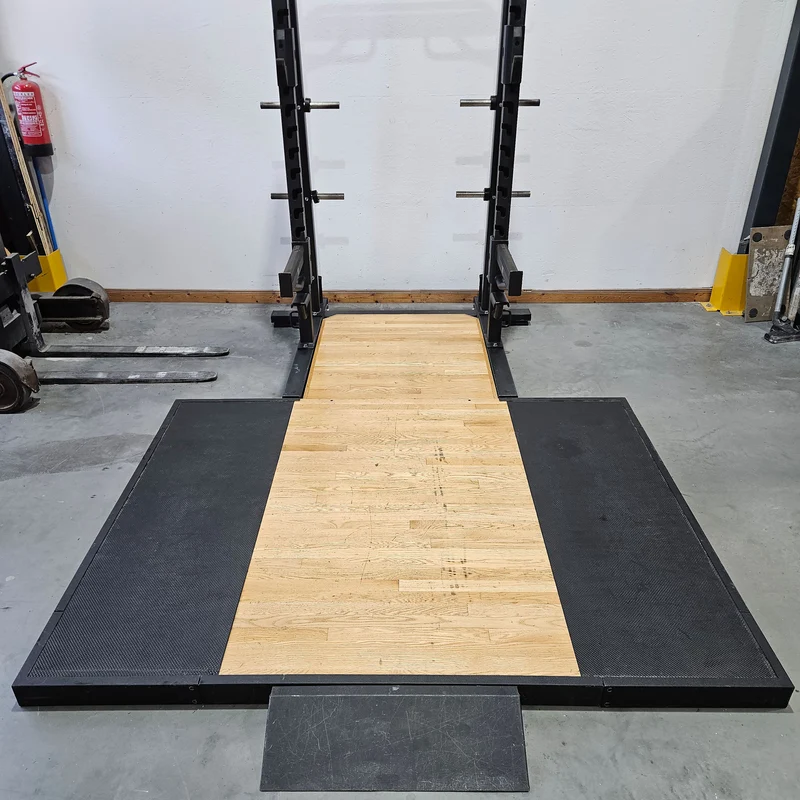 Precor Half Rack inkl. Bodenplattform, Abwurfplattform aus Gummi und Holz, Discovery Series, Ähnlich Full Power Rack, gebraucht - geprüfter Zustand mit optischen Gebrauchsspuren