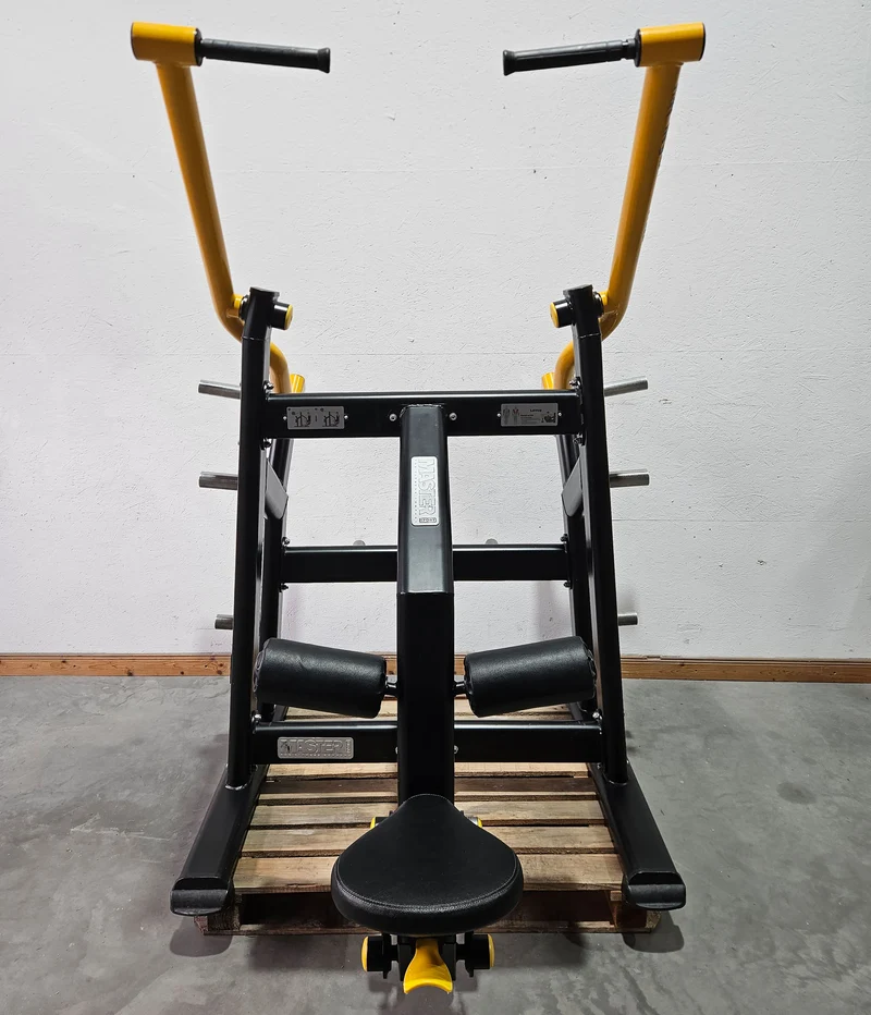 Master Sport Plate loaded Set, 14 Kraftgeräte, Farbe Schwarz/Anthrazit und Gelb, gebraucht - geprüfter Zustand