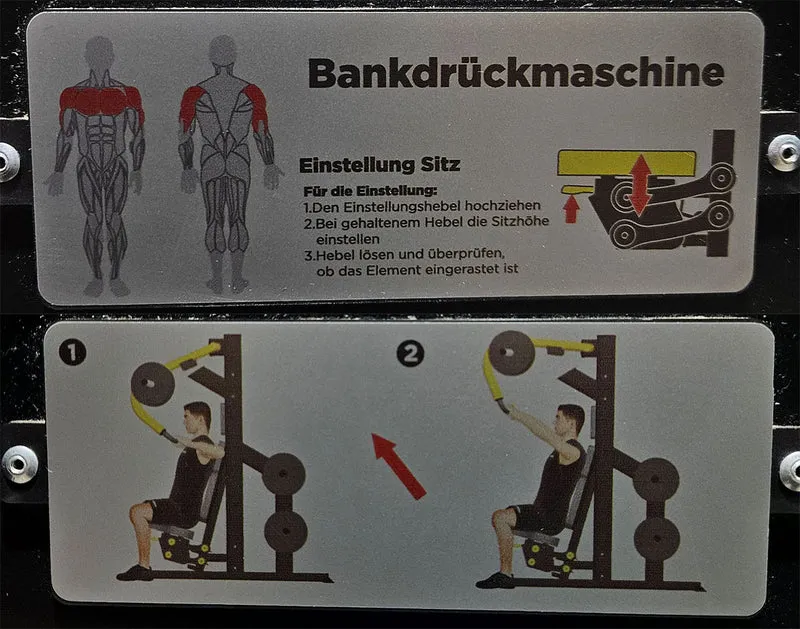 Master Sport Plate loaded Set, 14 Kraftgeräte, Farbe Schwarz/Anthrazit und Gelb, gebraucht - geprüfter Zustand