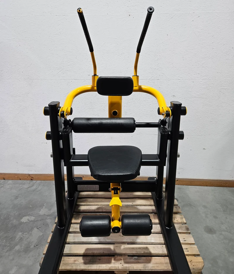 Master Sport Plate loaded Set, 14 Kraftgeräte, Farbe Schwarz/Anthrazit und Gelb, gebraucht - geprüfter Zustand