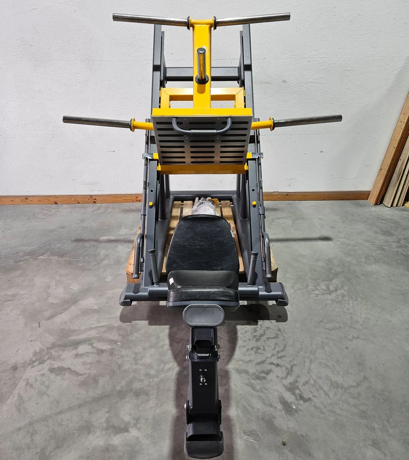 Master Sport Plate loaded Set, 14 Kraftgeräte, Farbe Schwarz/Anthrazit und Gelb, gebraucht - geprüfter Zustand