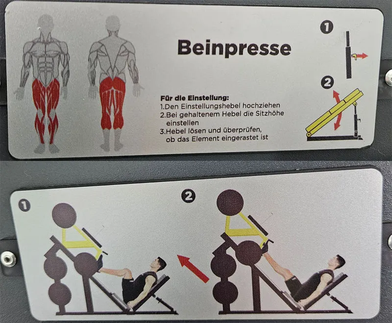 Master Sport Plate loaded Set, 14 Kraftgeräte, Farbe Schwarz/Anthrazit und Gelb, gebraucht - geprüfter Zustand