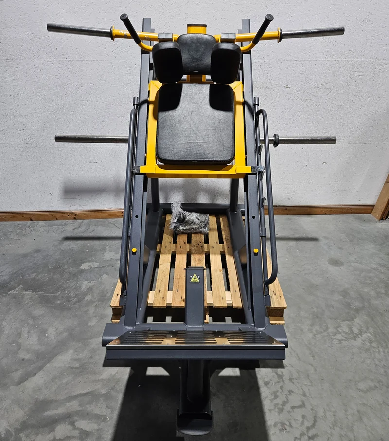 Master Sport Plate loaded Set, 14 Kraftgeräte, Farbe Schwarz/Anthrazit und Gelb, gebraucht - geprüfter Zustand