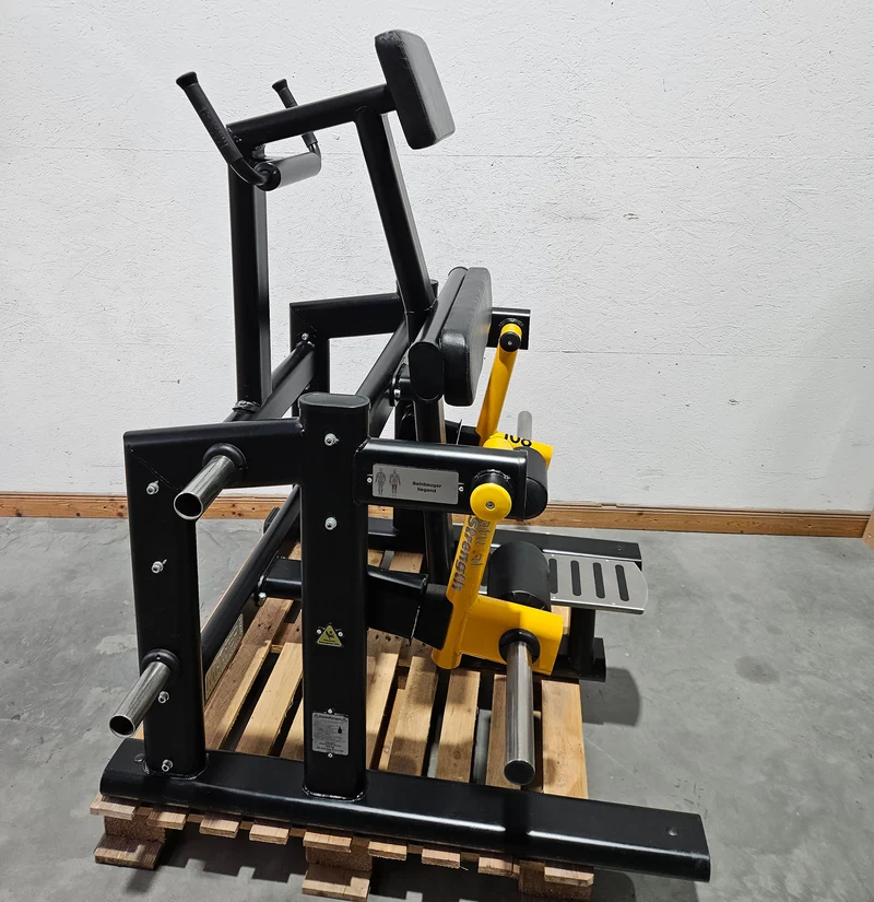 Master Sport Plate loaded Set, 14 Kraftgeräte, Farbe Schwarz/Anthrazit und Gelb, gebraucht - geprüfter Zustand