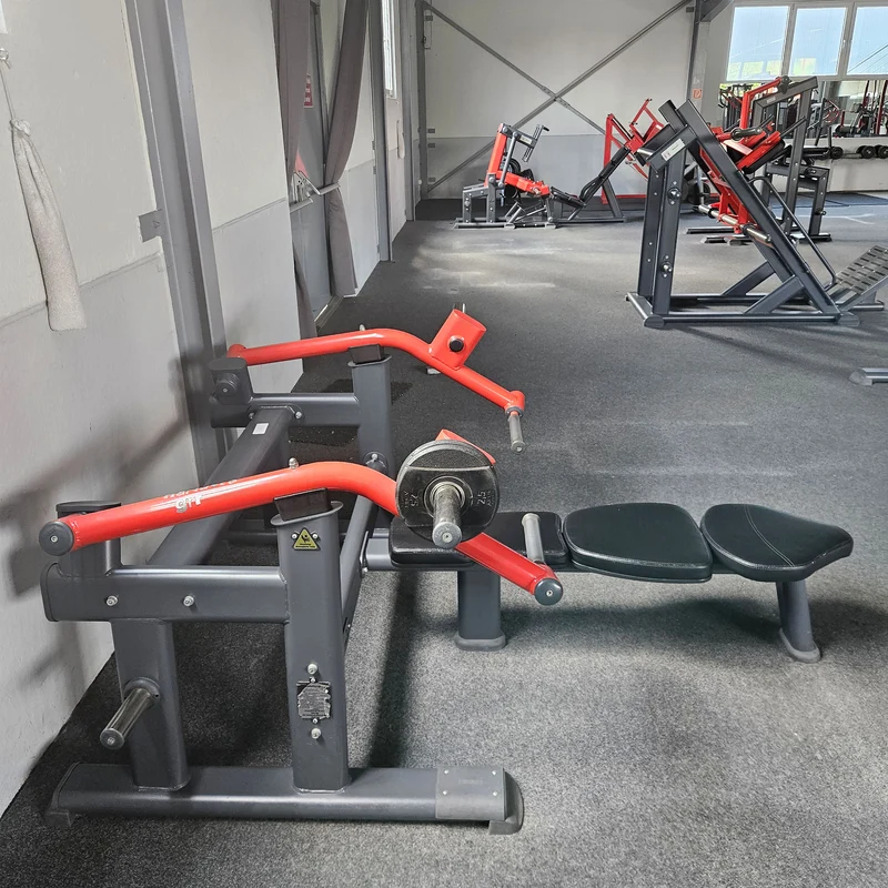 Master Sport Plate loaded Set, 10 Kraftgeräte, Farbe Schwarz und Rot, gebraucht - geprüfter Zustand