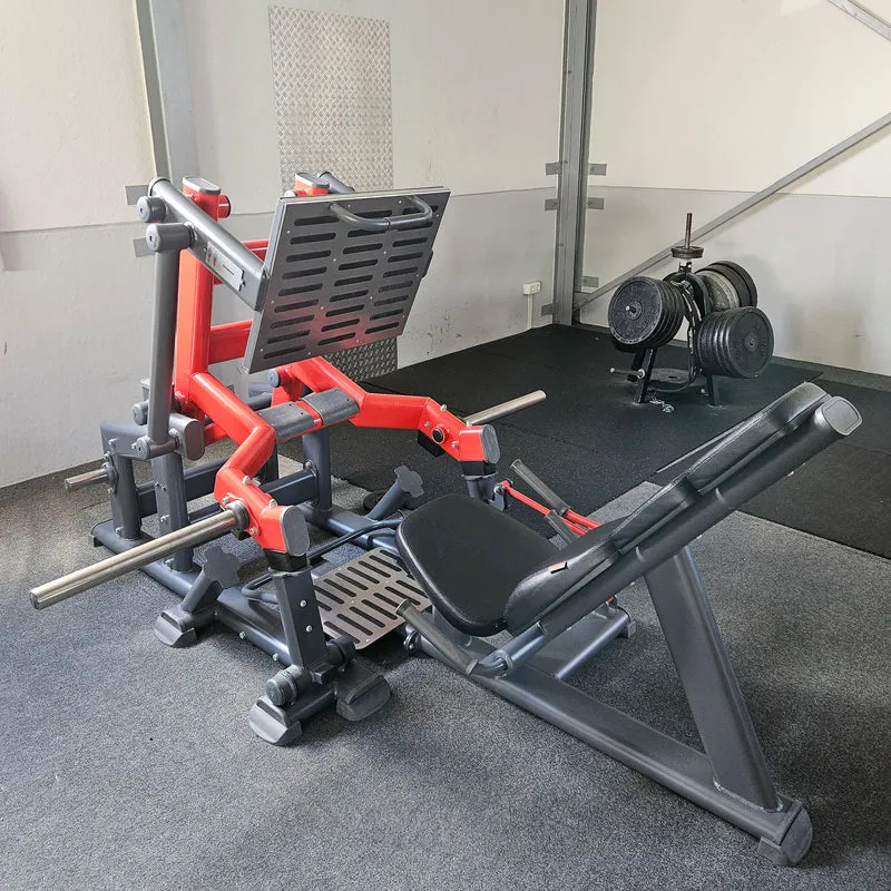 Master Sport Plate loaded Set, 10 Kraftgeräte, Farbe Schwarz und Rot, gebraucht - geprüfter Zustand