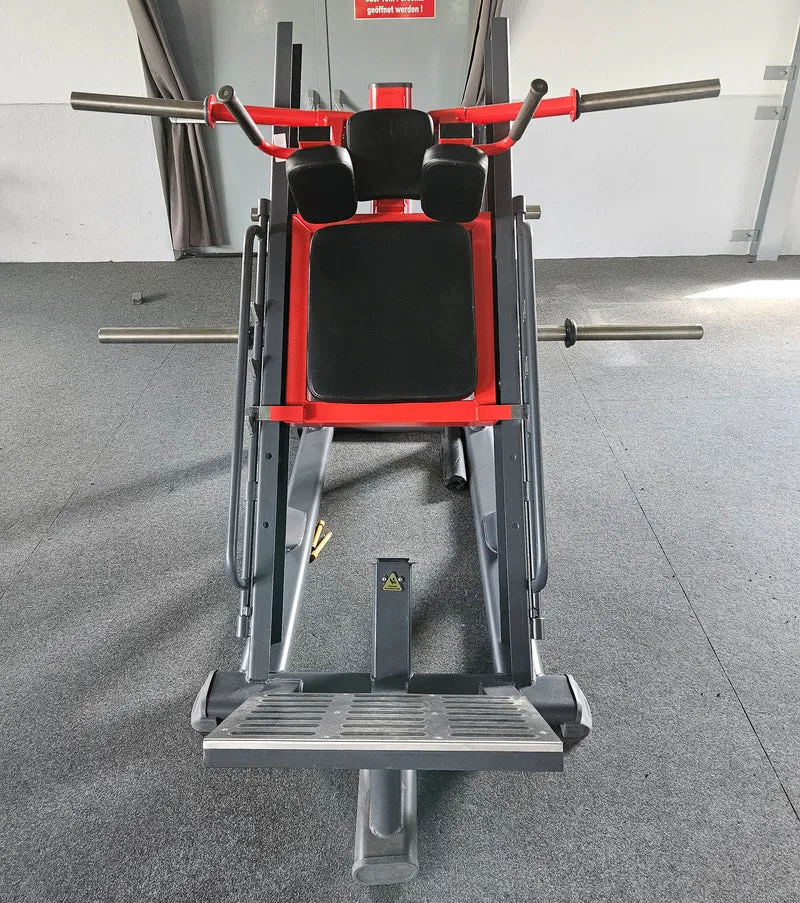 Master Sport Plate loaded Set, 10 Kraftgeräte, Farbe Schwarz und Rot, gebraucht - geprüfter Zustand