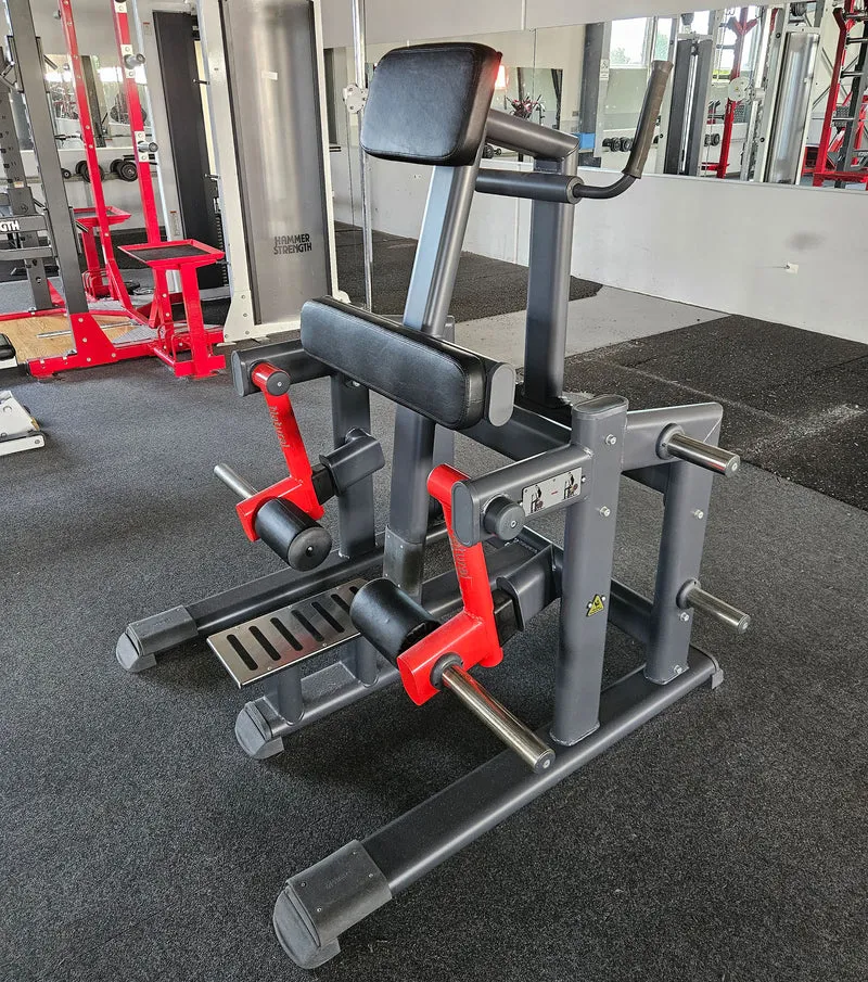 Master Sport Plate loaded Set, 10 Kraftgeräte, Farbe Schwarz und Rot, gebraucht - geprüfter Zustand
