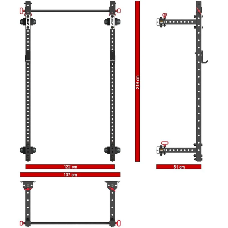 ATX Fold Back Rack - Half Rack 750 - Einklappbar