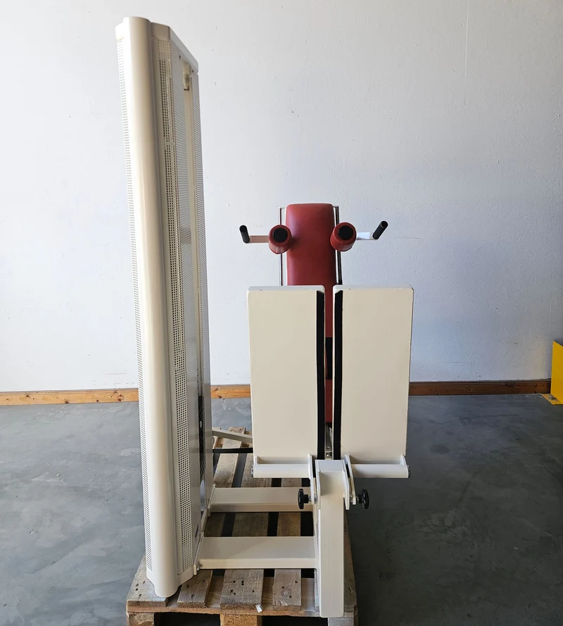 Dynamed Funktionsstemme Kombi Sitzend-Liegend, 150kg Gewichtsblock, mit Kippkreisel, Beinpresse verstellbar, Stolzenberg, Rahmen Weiß, gebraucht - überholter Zustand