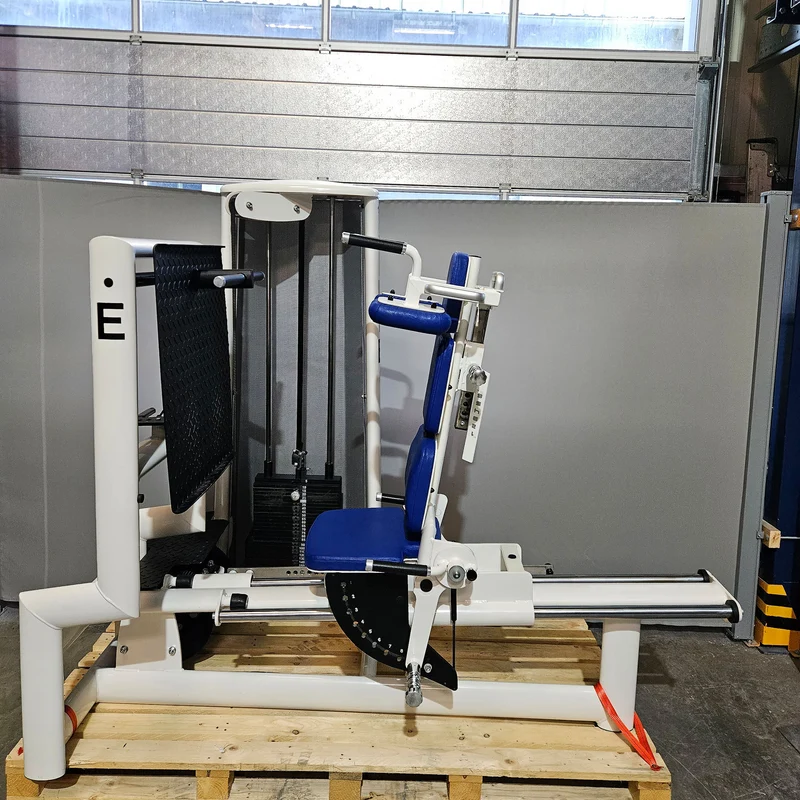 Gym80 Med80 3283 Funktionsstemme sitzend - liegend, 180kg Gewichtsblock, Beinpresse verstellbar, Farbe Weiß, gebraucht - überholter Zustand