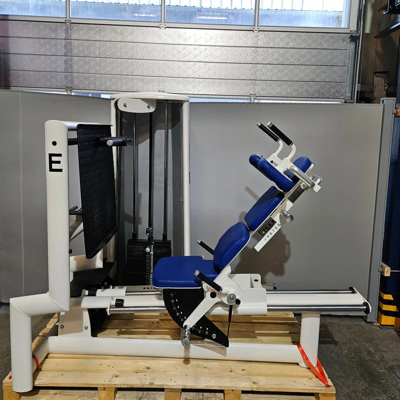 Gym80 Med80 3283 Funktionsstemme sitzend - liegend, 180kg Gewichtsblock, Beinpresse verstellbar, Farbe Weiß, gebraucht - überholter Zustand