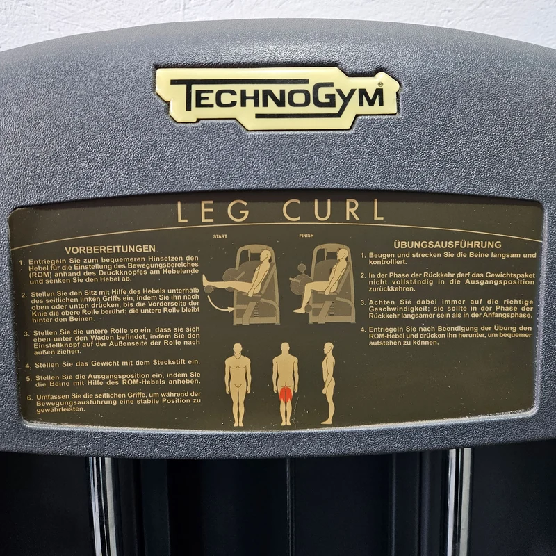 Technogym 2er Set = Beinstrecker und Beinbeuger, Leg Extension and Leg Curl Set, Selection Line, Rahmenfarbe Silber, gebraucht - überholter Zustand