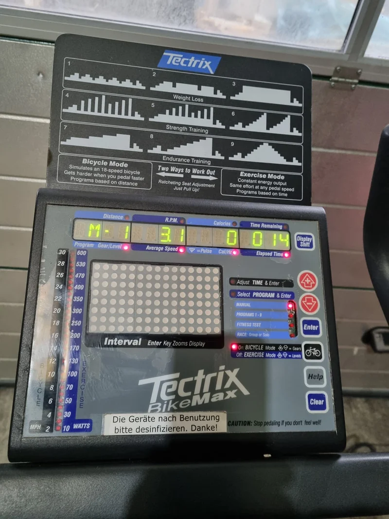 Tectrix Bike Max Ergometer, Weiß und Schwarz, gebraucht